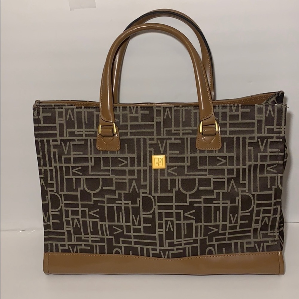 Diane Von Furstenburg monogram satchel bag